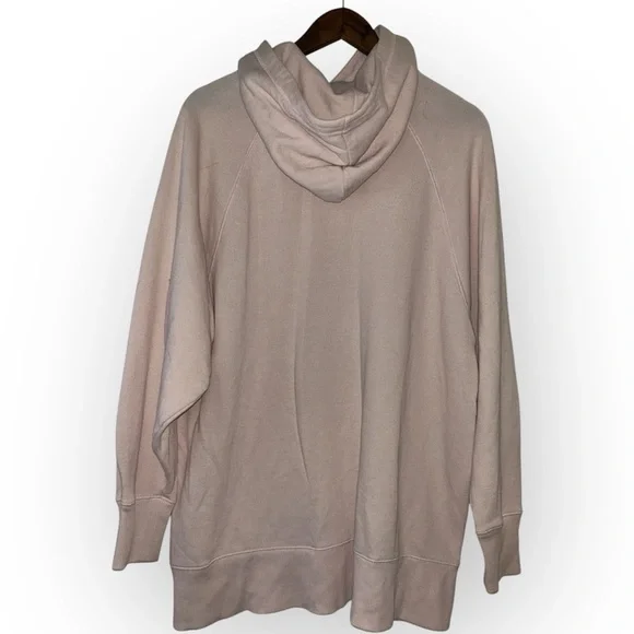 Aerie Oh Snap! Side Button Oversized Hoodie - Light Pink Blush SIZE MEDIUM - Picture 2 of 4